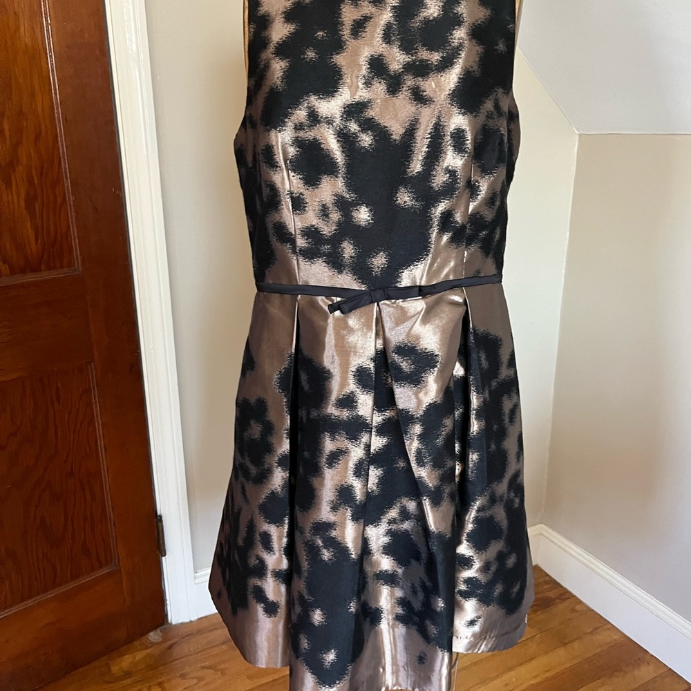 Bronze and Black A line Dress by Taylor